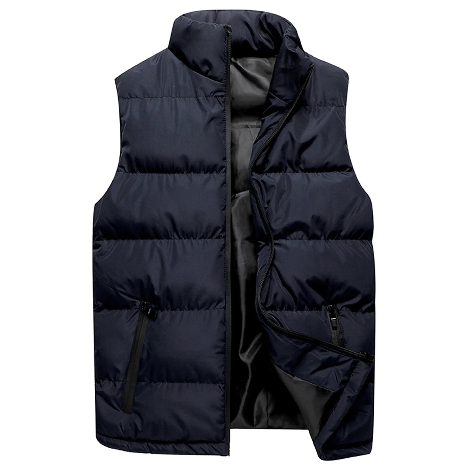 Men Autumn Winter Vest Jackets Stand Collar Pure Color Waistcoat Pocket Vest Top Man Coats Warm Cotton-padded Gilet Veste Hommes
Men Autumn Winter Vest Jackets Stand Collar Pure Color Waistcoat Pocket Vest Top Man Coats Warm Cotton-padded Gilet Veste Hommes
