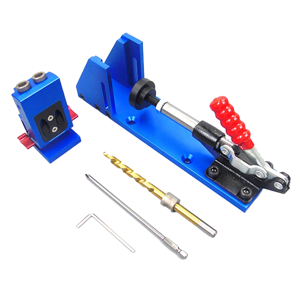 Wood Working Tool Pocket Hole Jig with Toggle Clamp and 9.5mm Drill Bit PH1 Screwdriver For Carpenter Hardware Hole Punch
Wood Working Tool Pocket Hole Jig with Toggle Clamp and 9.5mm Drill Bit PH1 Screwdriver For Carpenter Hardware Hole Punch