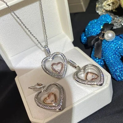 Two-Color Heart-Shaped Transparent Earrings For Women Love Clavicle Necklace Simple Versatile Temperament Exquisite Jewelry
Two-Color Heart-Shaped Transparent Earrings For Women Love Clavicle Necklace Simple Versatile Temperament Exquisite Jewelry
