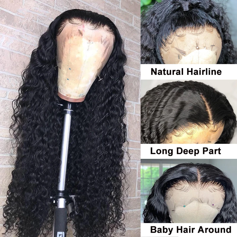 Бразильские волнистые кружевные передние человеческие волосы парики для женщин