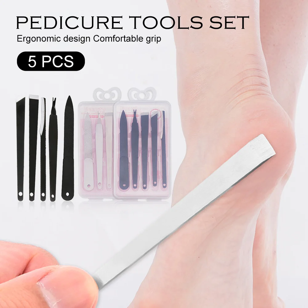 5Pcs/set Manicure Pedicure Tools Ingrown Toenail Tool Kit Cuticle Pusher Nail File Dead Skin Remover Nail Pedicure Tool
5Pcs/set Manicure Pedicure Tools Ingrown Toenail Tool Kit Cuticle Pusher Nail File Dead Skin Remover Nail Pedicure Tool