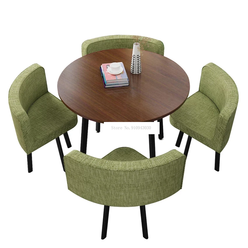 

Кофейный столик на 4 персоны 90 см со стулом, комбинированный стол для переговоров и ресепшн, круглый/квадратный чайный столик для отдыха и ра...