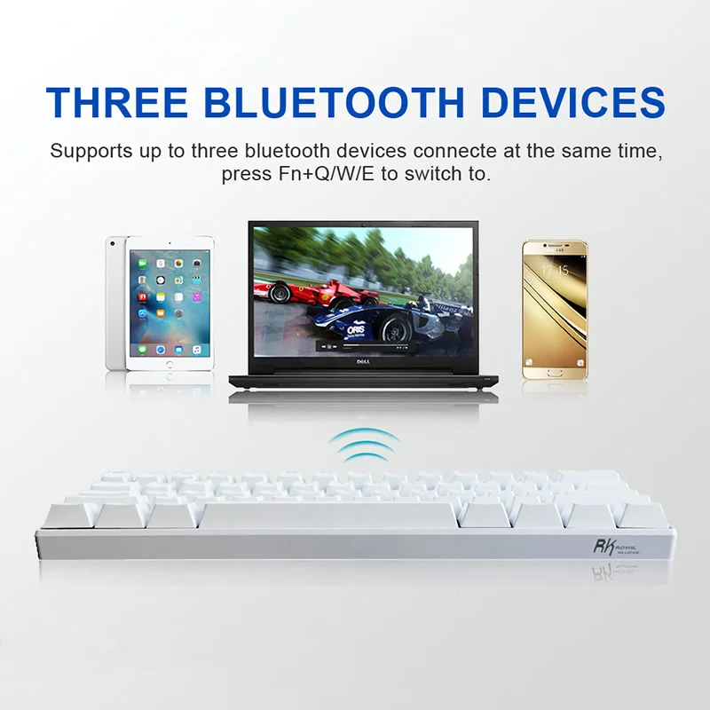 RK61 Mechanical Gaming Keyboard Ergonomic Bluetooth Wired Dual Mode 60% Light 61 Keys for Windows/Android/iOS
RK61 Mechanical Gaming Keyboard Ergonomic Bluetooth Wired Dual Mode 60% Light 61 Keys for Windows/Android/iOS