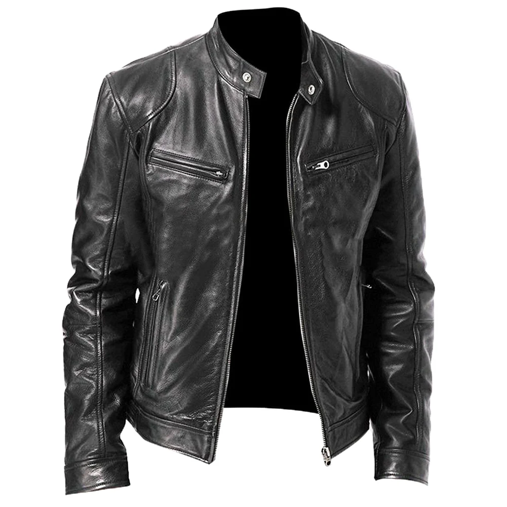 2021 New Men Jacket Stand Collar Zipper leather jacket men Motorcycle Jacket Short Coat Windproof mens leather jacket
2021 New Men Jacket Stand Collar Zipper leather jacket men Motorcycle Jacket Short Coat Windproof mens leather jacket