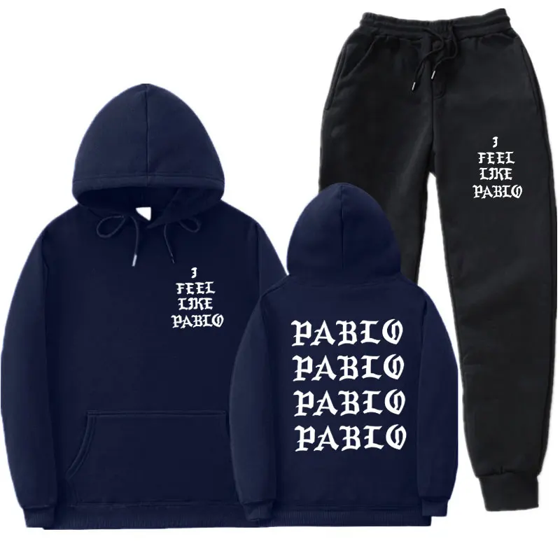 Streetwear I Feel Like Pablo Hoodie set Tracksuit Men Thermal Sportswear Sets Hoodies and Pants Casual Sweatshirt Sport Suit
Streetwear I Feel Like Pablo Hoodie set Tracksuit Men Thermal Sportswear Sets Hoodies and Pants Casual Sweatshirt Sport Suit