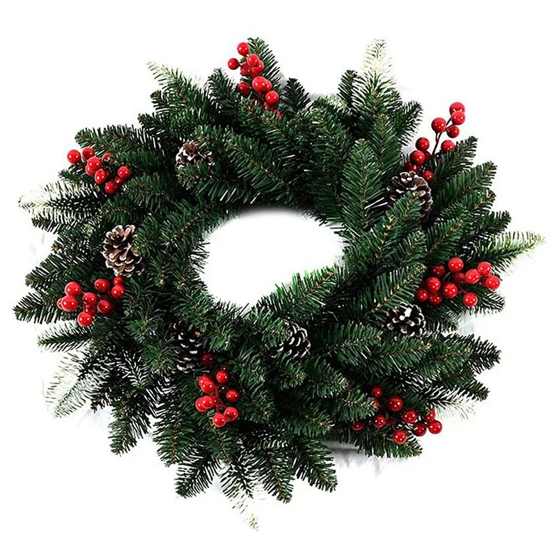 Xmas Frosted Berry Wreath with Red Berries and Cones for Home Wall, Window, Staircase, Door Decor (40 cm)
Xmas Frosted Berry Wreath with Red Berries and Cones for Home Wall, Window, Staircase, Door Decor (40 cm)