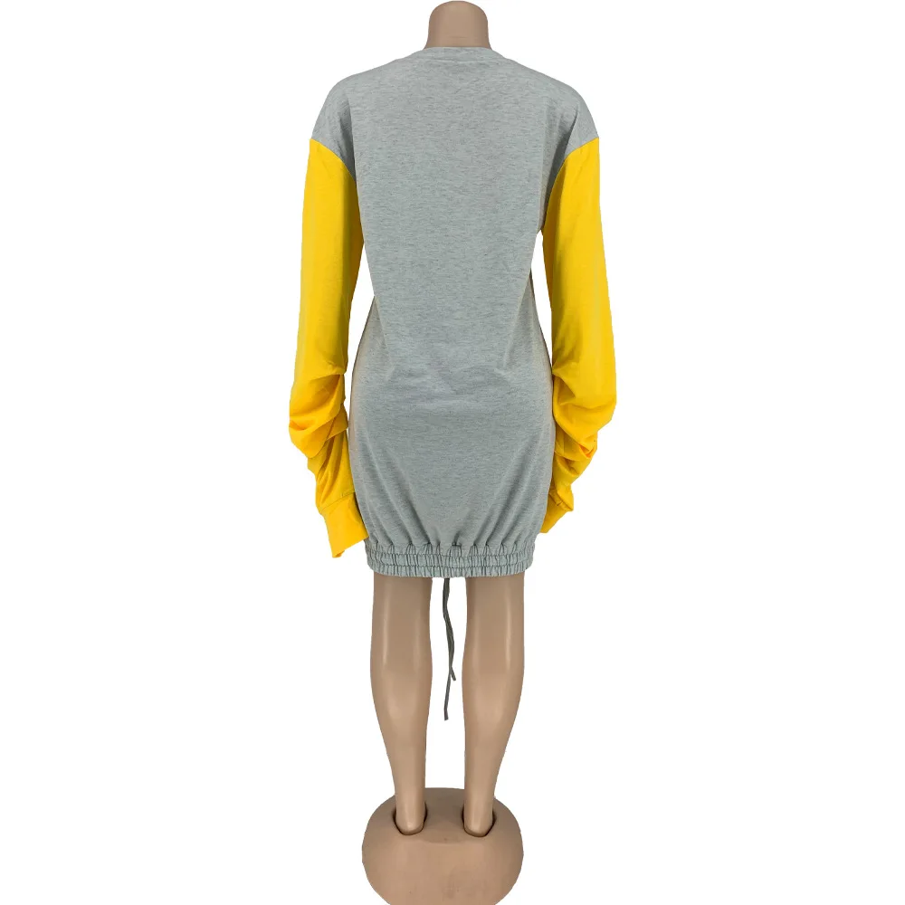 Patchwork Long Stcked Sleeves O-Neck Loose Casual Style Hoodie Dress New Spring and Autumn Women Outfits
Patchwork Long Stcked Sleeves O-Neck Loose Casual Style Hoodie Dress New Spring and Autumn Women Outfits