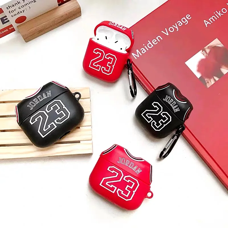 Luxury Case For AirPods 2 1 Charging Box Cover For Airpods With Hooks Soft Cartoon Jordan 23 Silicone Case For AirPods pro
Luxury Case For AirPods 2 1 Charging Box Cover For Airpods With Hooks Soft Cartoon Jordan 23 Silicone Case For AirPods pro