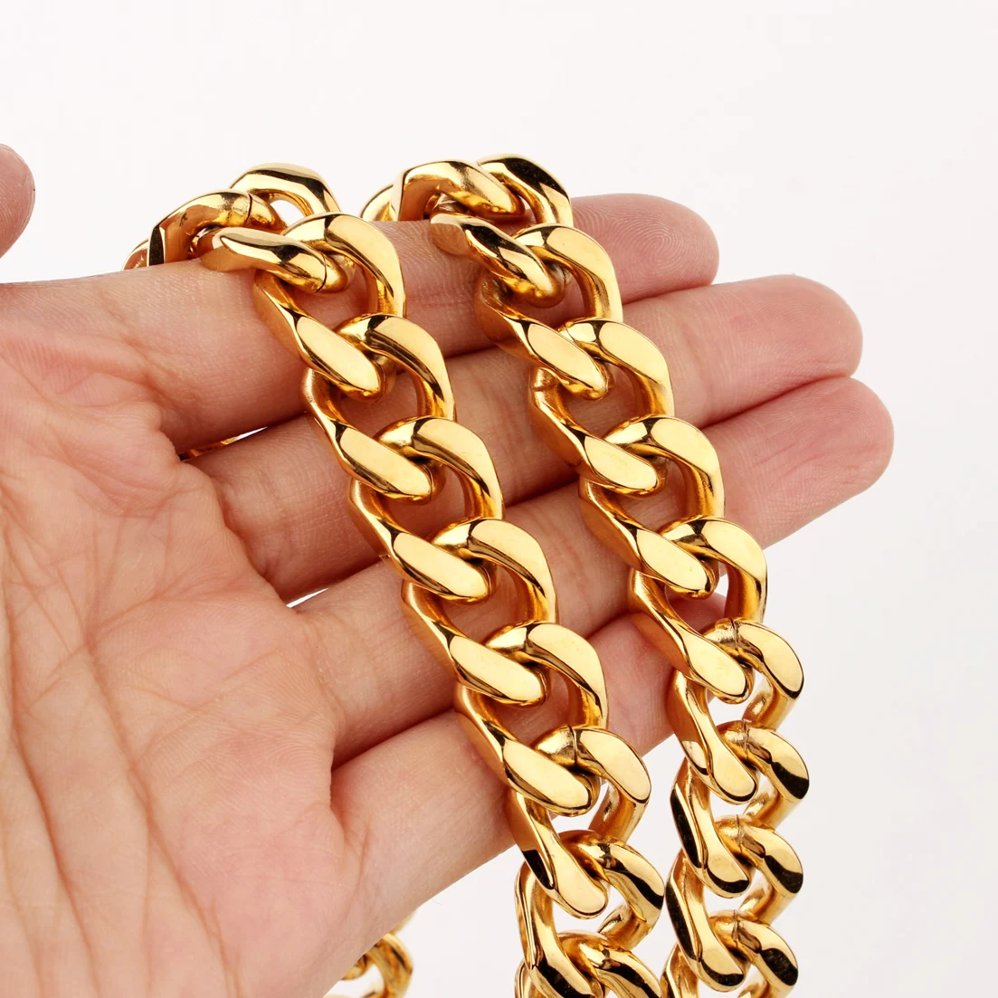 Fashion Men's Curb Cuban Link Chain Jewelry Gift 316L Stainless Steel Necklace 7-40inch
Fashion Men's Curb Cuban Link Chain Jewelry Gift 316L Stainless Steel Necklace 7-40inch