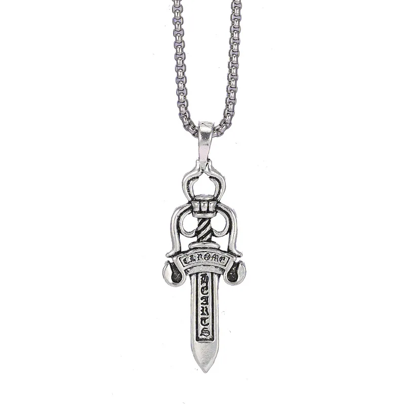 Factory Direct Sales Fashion Retro Plating Silver Sword Pendant Necklace Sweater Stainless Steel Chain for Old Hipsters Jewelry
Factory Direct Sales Fashion Retro Plating Silver Sword Pendant Necklace Sweater Stainless Steel Chain for Old Hipsters Jewelry
