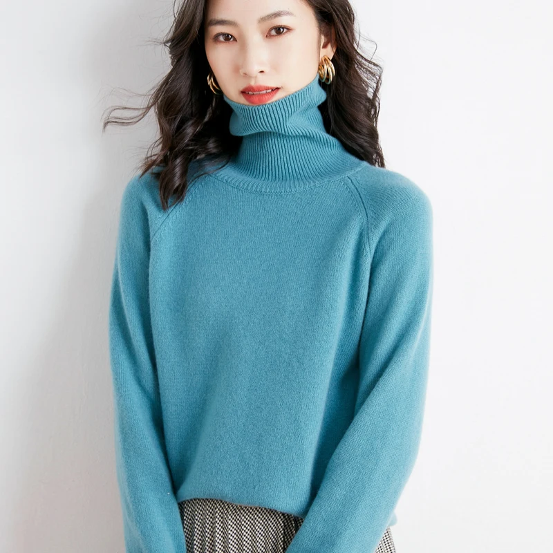 Autumn And Winter New High-Necked Long-Sleeve Sweater Women's Warm Solid Color Fashion Knitted Bottoming Shirt Loose Trendy Top
Autumn And Winter New High-Necked Long-Sleeve Sweater Women's Warm Solid Color Fashion Knitted Bottoming Shirt Loose Trendy Top