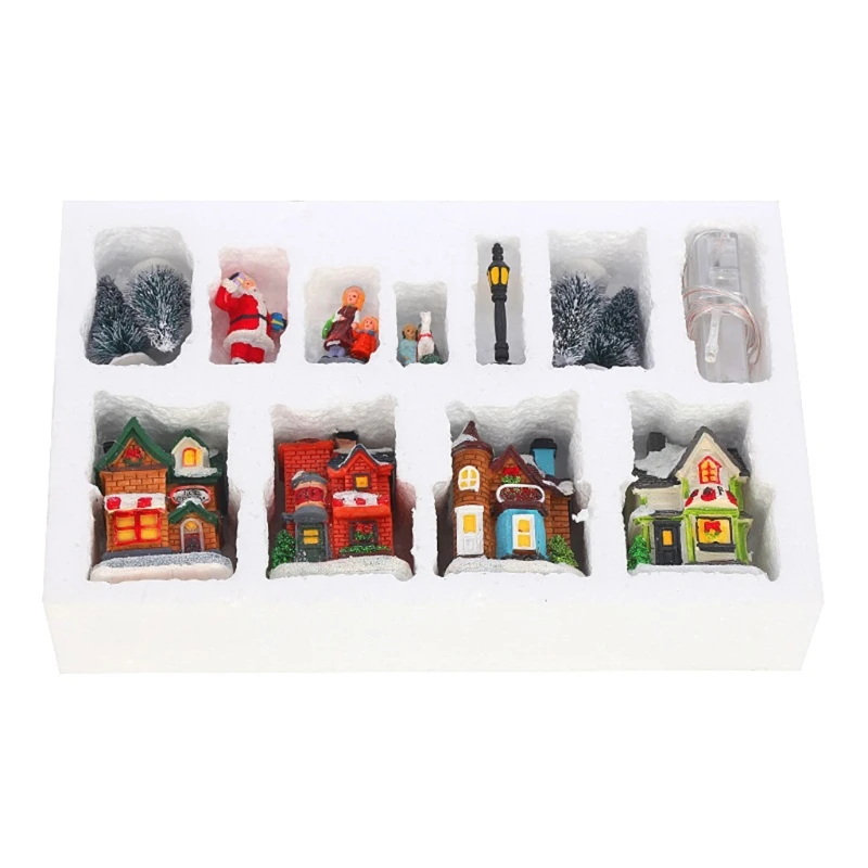 Winter Christmas Resin Village House Scene LED Lighted Luminous Xmas Tree DIY Ornament Holiday Desktop Embellishments
Winter Christmas Resin Village House Scene LED Lighted Luminous Xmas Tree DIY Ornament Holiday Desktop Embellishments