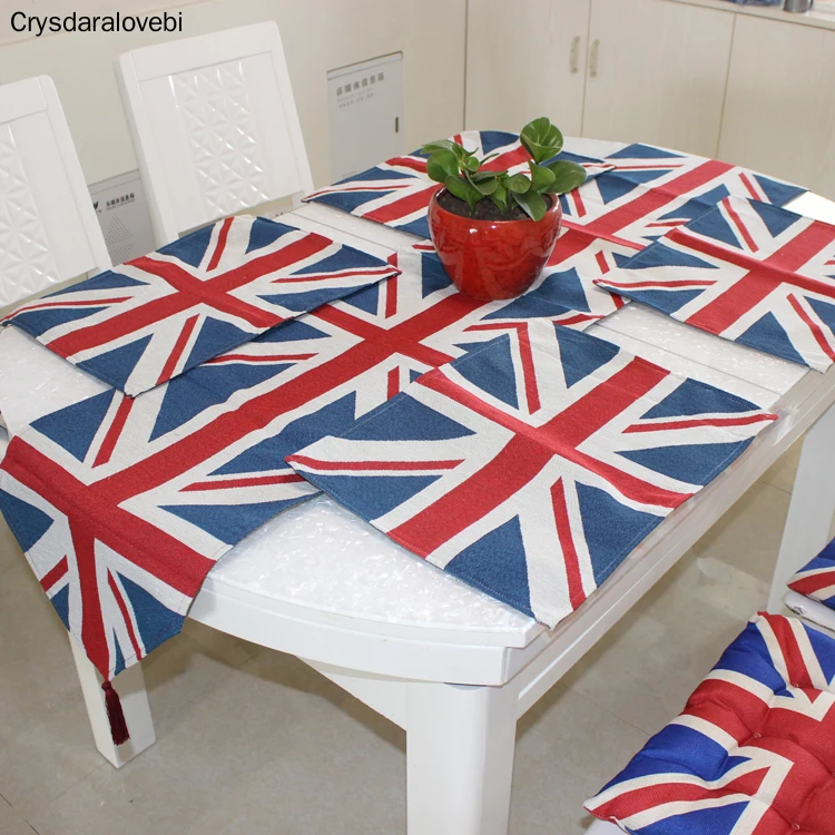 33*180cm Minimalist British Union Jack Flag Placemat Insulation Mat Table Runner cloth Home Wedding Party Hotel Decoration
33*180cm Minimalist British Union Jack Flag Placemat Insulation Mat Table Runner cloth Home Wedding Party Hotel Decoration