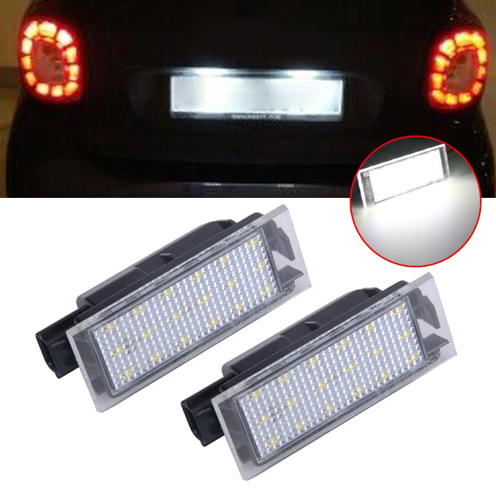 2Pcs 18SMD 3528 LED License Plate Lights 12-30V 126LM No Errors For Smart Fortwo 453 Coupe C453 Cabriolet A453 Auto Durable
2Pcs 18SMD 3528 LED License Plate Lights 12-30V 126LM No Errors For Smart Fortwo 453 Coupe C453 Cabriolet A453 Auto Durable