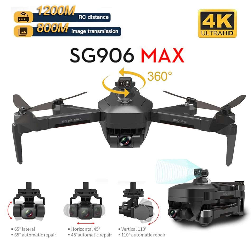 SG906 MAX Professional RC Drone WiFi FPV with HD 4K Camera Quadcopter 3-Axis Gimbal Brushless Quadcopter Obstacle Avoidance
SG906 MAX Professional RC Drone WiFi FPV with HD 4K Camera Quadcopter 3-Axis Gimbal Brushless Quadcopter Obstacle Avoidance