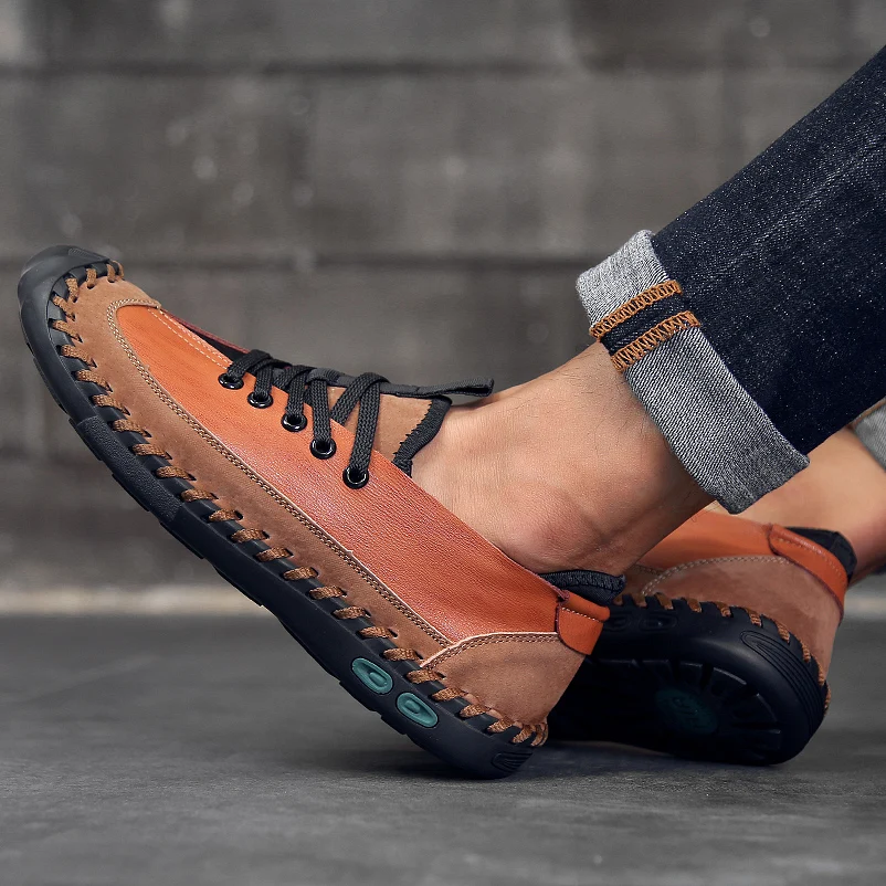 New Arrival Men Shoes Plus Size High Quality Casual Shoes Split Leather Lace Up Loafers Moccasins Breathable Shoes Men
New Arrival Men Shoes Plus Size High Quality Casual Shoes Split Leather Lace Up Loafers Moccasins Breathable Shoes Men