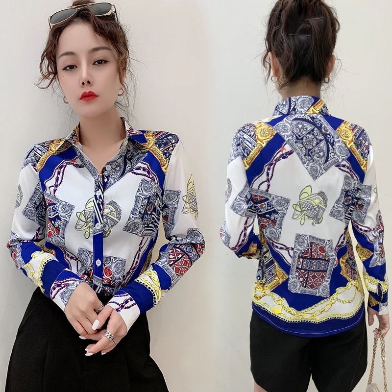 Новые осенние женские блузки, рубашка-поло, топы с длинным рукавом, блузка с принтом, повседневные Модные женские свободные блузки из вискоз...
Новые осенние женские блузки, рубашка-поло, топы с длинным рукавом, блузка с принтом, повседневные Модные женские свободные блузки из вискоз...