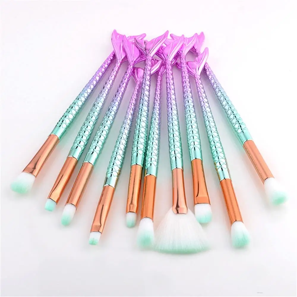 10pcs Makeup Brushes Soft Type Cosmetic Face Powder Foundation Brush Mermaid Makeup Brush Handle Woman Makeup Brush Kits Tools
10pcs Makeup Brushes Soft Type Cosmetic Face Powder Foundation Brush Mermaid Makeup Brush Handle Woman Makeup Brush Kits Tools
