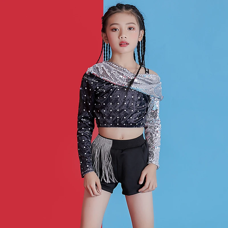 Jazz Dance Costume For Girls' Jazz Dress Children's Sequins Korean Fashion Modern Dance Dress Girls Stage Hip Hop Costume BL2663
Jazz Dance Costume For Girls' Jazz Dress Children's Sequins Korean Fashion Modern Dance Dress Girls Stage Hip Hop Costume BL2663