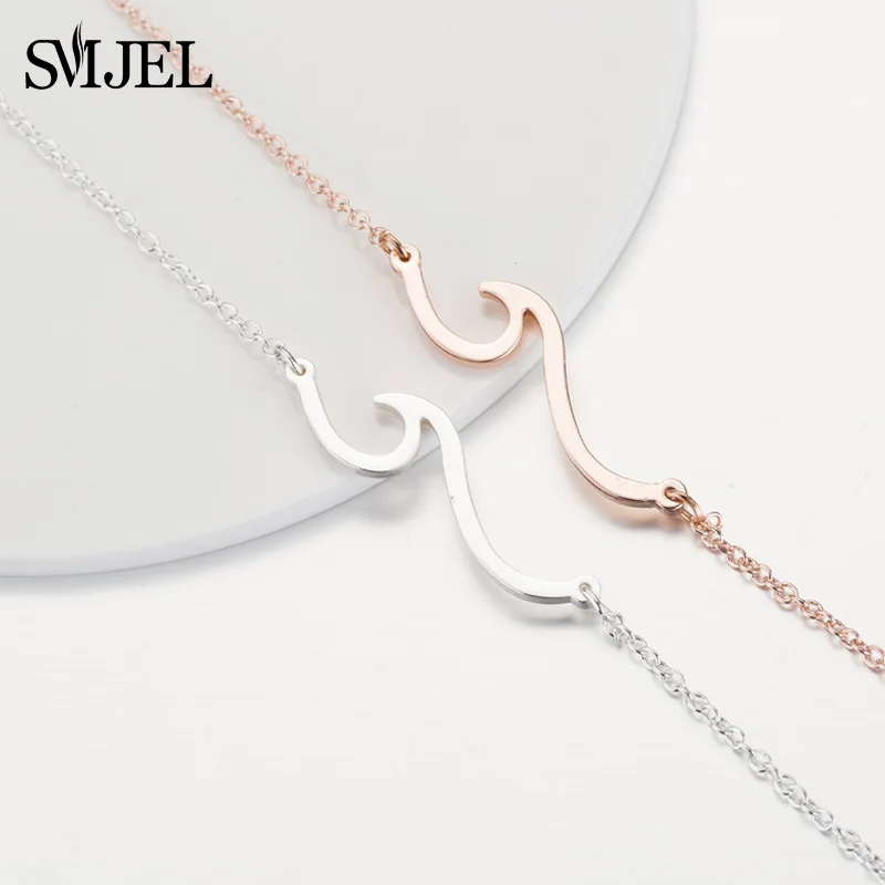 SMJEL Stainless Steel Wave Bracelets for Women Everyday Jewelry Cute Geometric Charm Bracelet Wave Bracelet Femme Wedding Gift
SMJEL Stainless Steel Wave Bracelets for Women Everyday Jewelry Cute Geometric Charm Bracelet Wave Bracelet Femme Wedding Gift