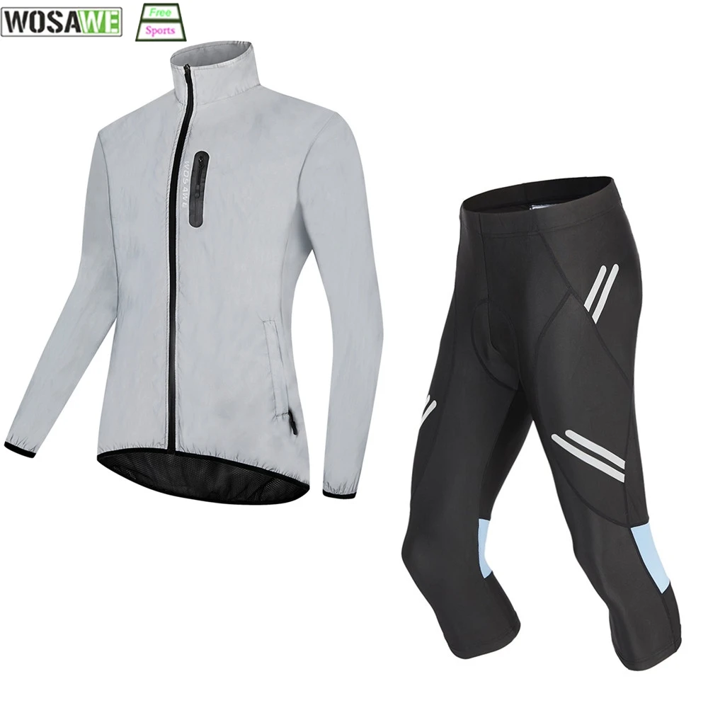 WOSAWE Cycling Sports Suit Autumn Full Reflective Jacket Night Running Windproof Rainproof Warm Windbreaker Gel Pad Pants 
WOSAWE Cycling Sports Suit Autumn Full Reflective Jacket Night Running Windproof Rainproof Warm Windbreaker Gel Pad Pants