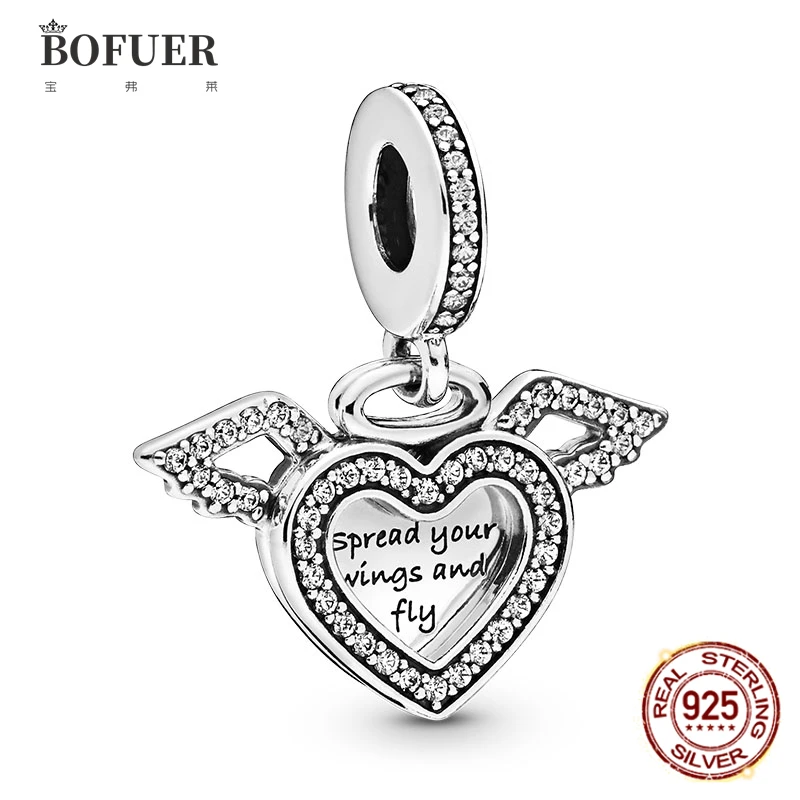 BOFUER Fit Pandora Original 925 Sterling Silver Bracelets Women Spread Your Wings And Fly Charm Pendant Fine Jewelry 602B
BOFUER Fit Pandora Original 925 Sterling Silver Bracelets Women Spread Your Wings And Fly Charm Pendant Fine Jewelry 602B