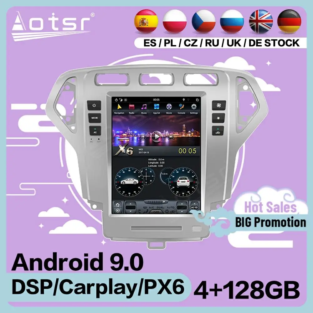 4 + 128G экран Тесла мультимедийный стерео Android 9,0 проигрыватель для Ford Fusion Mondeo 2007 2008 2009 2010 GPS навигатор Приемник головное устройство
4 + 128G экран Тесла мультимедийный стерео Android 9,0 проигрыватель для Ford Fusion Mondeo 2007 2008 2009 2010 GPS навигатор Приемник головное устройство