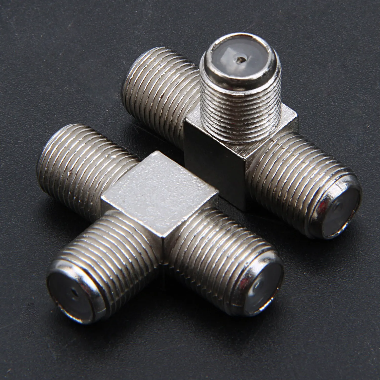 10-Pack 3-way F-Type Coax Cable Splitter Combiner Female to 3 for Video VCR Antenna TV Satellite silver | Электроника