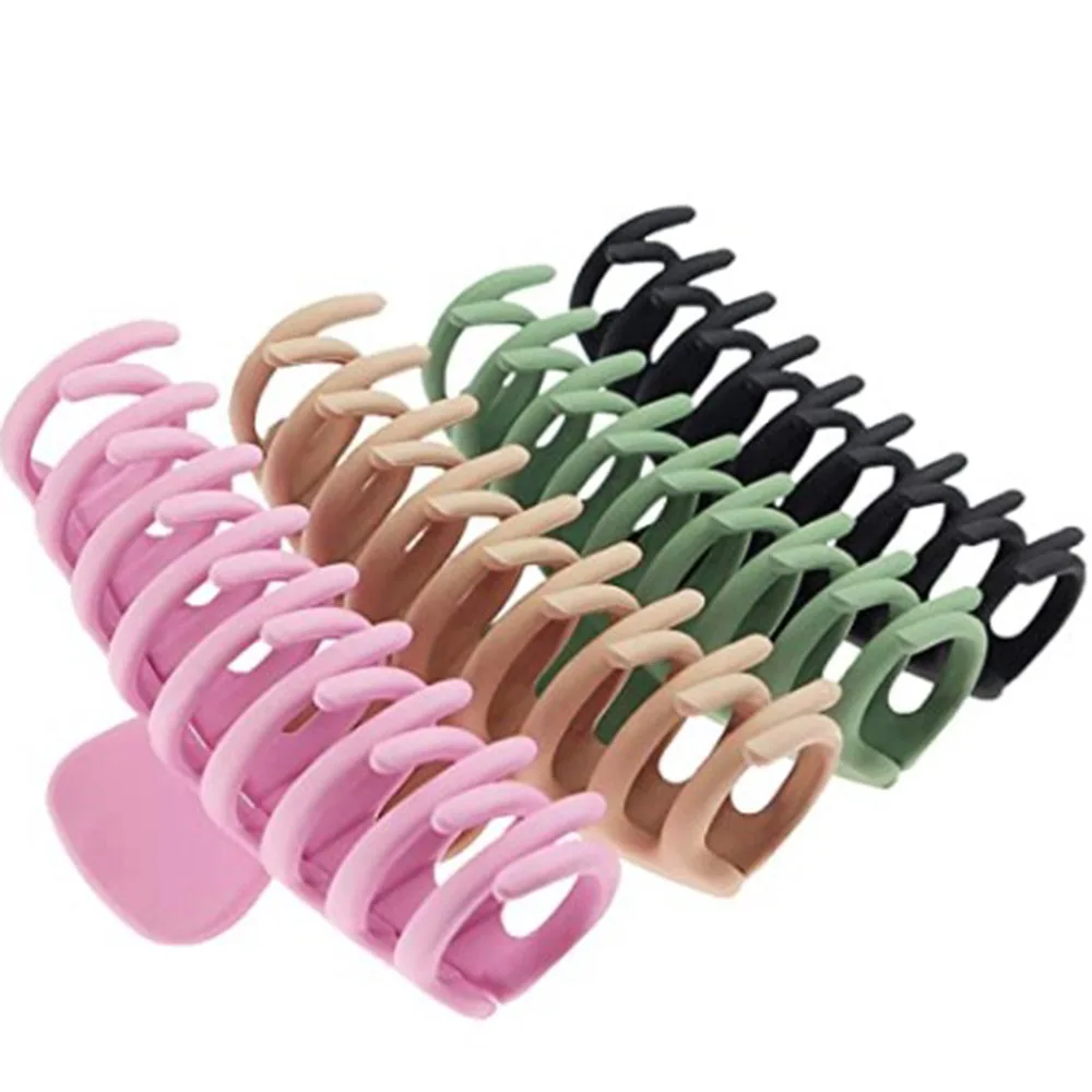 6Pcs/Set Sale Solid Color Claw Clip Large Barrette Crab Hair Claws Bath Clip Ponytail Clip For Women Girls Hair Accessories Gift 
6Pcs/Set Sale Solid Color Claw Clip Large Barrette Crab Hair Claws Bath Clip Ponytail Clip For Women Girls Hair Accessories Gift