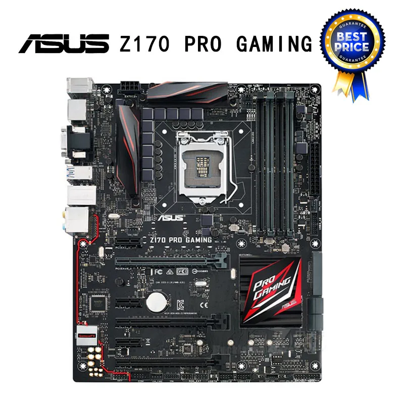 Игровая Материнская плата Asus Z170 PRO LGA 1151 i7 i5 i3 DDR4 64 ГБ PCI-E 3 0 HDMI для настольного ПК