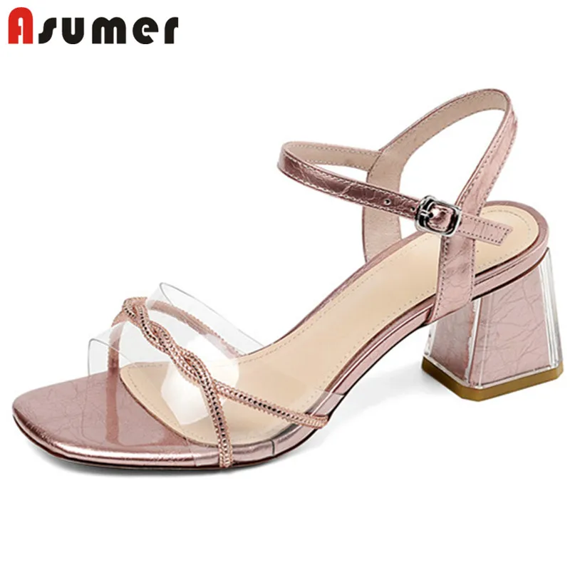 ASUMER 2020 hot sale casual shoes women sandals patent leather buckle crystal fashion simple high heels sandals ladies big size
ASUMER 2020 hot sale casual shoes women sandals patent leather buckle crystal fashion simple high heels sandals ladies big size