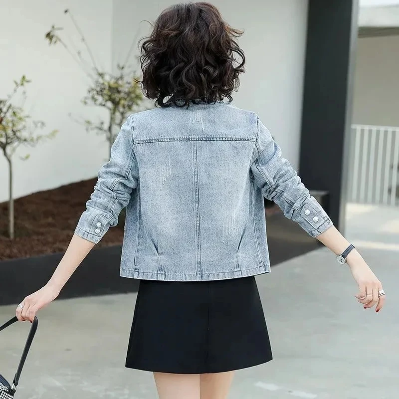 Denim Jacket Short 2021 Autumn Spring Women's Retro Korean Fashion Ins Tide Flap Pocket Cardigan Suit Collar Jacket Femme 496
Denim Jacket Short 2021 Autumn Spring Women's Retro Korean Fashion Ins Tide Flap Pocket Cardigan Suit Collar Jacket Femme 496