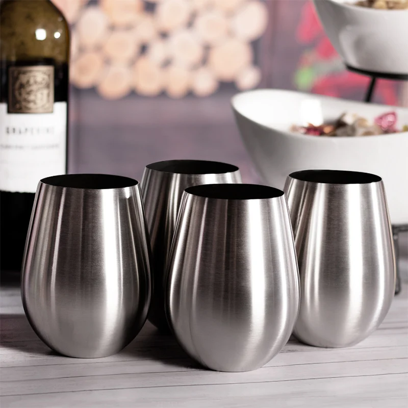 4PCS Stainless Steel Stemless Wine Glasses Kitchen Bar Unbreakable Metal Drink Cups For Indoor & Outdoor Picnics Camping
4PCS Stainless Steel Stemless Wine Glasses Kitchen Bar Unbreakable Metal Drink Cups For Indoor & Outdoor Picnics Camping