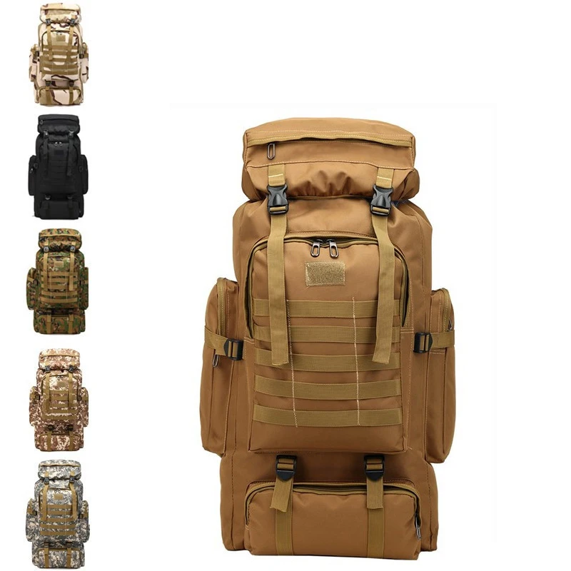 80L High Capacity Mountaineering Backpack Military Camouflage Tactical bag Hiking Camping Waterproof Nylon Travel Bckpack
80L High Capacity Mountaineering Backpack Military Camouflage Tactical bag Hiking Camping Waterproof Nylon Travel Bckpack