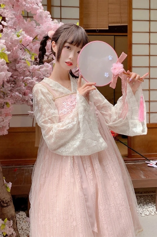 Vintage Renaissance Chinese Style Girls Sweet Princess Lolita Dress Women Hanfu Style Lace Mesh Blouse 2 Piece Set Fairy Dresses
Vintage Renaissance Chinese Style Girls Sweet Princess Lolita Dress Women Hanfu Style Lace Mesh Blouse 2 Piece Set Fairy Dresses