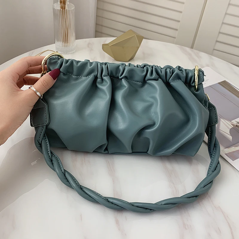 Folds Designer Small PU Leather Crossbody Bags for Women 2021 Trend Shoulder Handbags Women's Fashion Travel Branded Hand Bag 
Folds Designer Small PU Leather Crossbody Bags for Women 2021 Trend Shoulder Handbags Women's Fashion Travel Branded Hand Bag