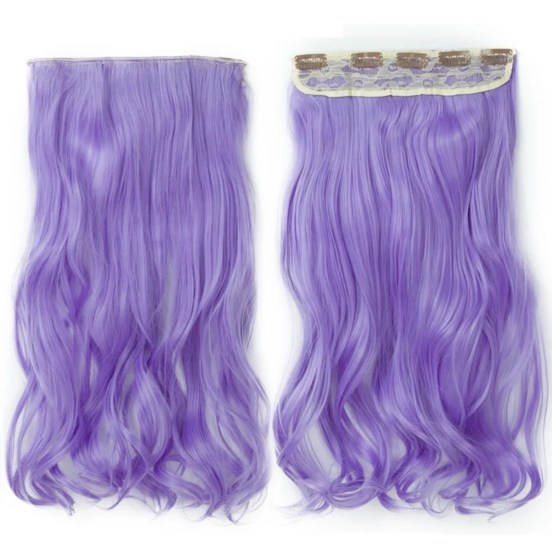 22" Long Wavy Clip in Hair Extensions Single One Piece 5 Clips On Synthetic False Blonde Brown Black Pink HairPieces for Women
22" Long Wavy Clip in Hair Extensions Single One Piece 5 Clips On Synthetic False Blonde Brown Black Pink HairPieces for Women