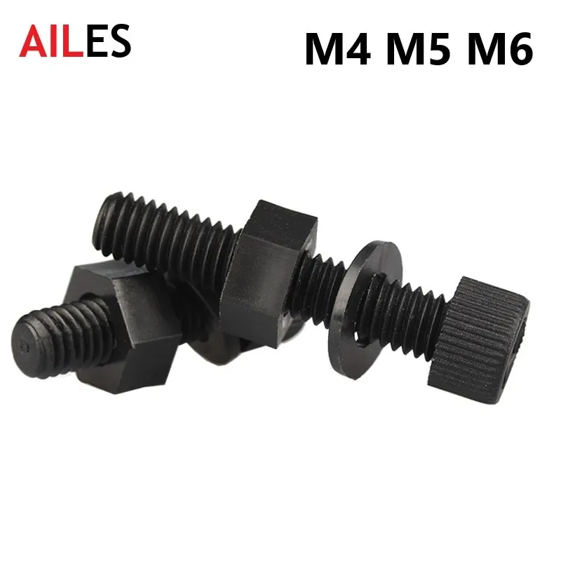 M4 M5 M6 Black Nylon Plastic Hexagon Socket Bolt Set Hex Socket Cap Screw Nut Washer Set
M4 M5 M6 Black Nylon Plastic Hexagon Socket Bolt Set Hex Socket Cap Screw Nut Washer Set