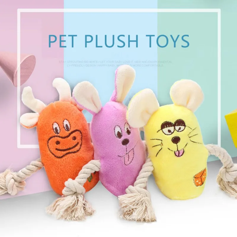 Dog Rope Knot Toy Chew Squeak Pet Dog Toys Plush Animal Shape Puppy for Small Dogs Teeth Cleaning Pet Products Dog Accessories
Dog Rope Knot Toy Chew Squeak Pet Dog Toys Plush Animal Shape Puppy for Small Dogs Teeth Cleaning Pet Products Dog Accessories