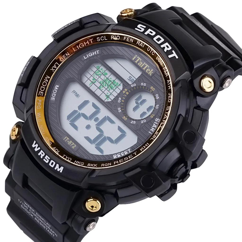 Adult children's sports watch explosion models multifunctional luminous waterproof sports electronic watch gift 50*
Adult children's sports watch explosion models multifunctional luminous waterproof sports electronic watch gift 50*
