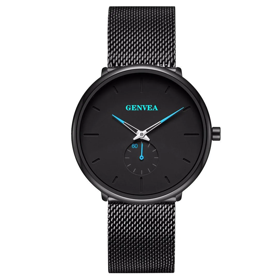 Men's Watch Luxury Business Watch Men's Stainless Steel Mesh Strap Quartz Watch Simple mens watch 
Men's Watch Luxury Business Watch Men's Stainless Steel Mesh Strap Quartz Watch Simple mens watch