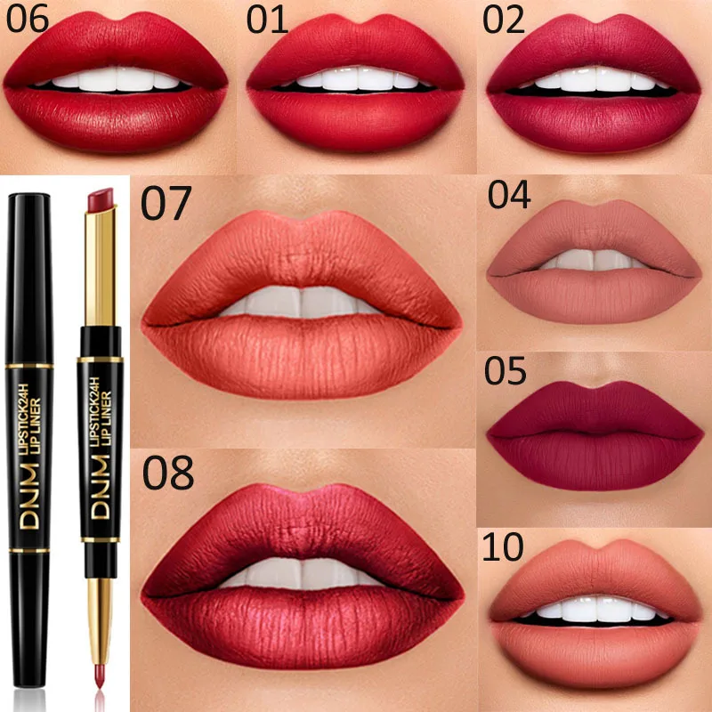 2022 Double-Ended Lipstick Lip Liner Pen Matte Pigment 2 In 1 Non-stick Cup Skin Color 24H Lasting Waterproof Makeup Cosmetics 
2022 Double-Ended Lipstick Lip Liner Pen Matte Pigment 2 In 1 Non-stick Cup Skin Color 24H Lasting Waterproof Makeup Cosmetics