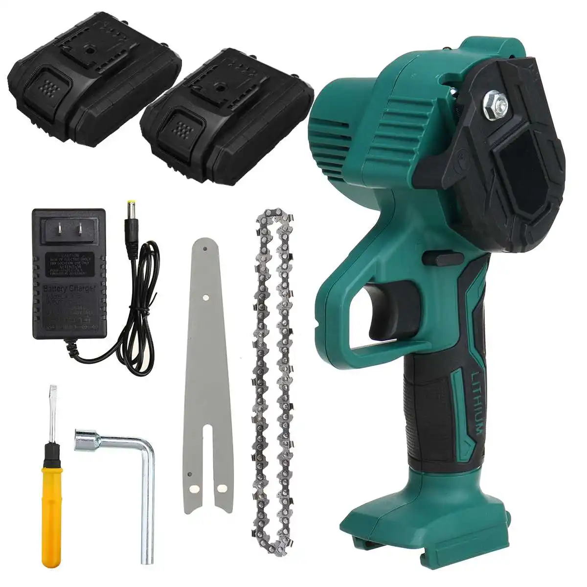 6 Inch 88Vf 1200W Electric Chain Saw With Battery Pruning ChainSaw Cordless Garden Logging Saw Woodworking Cutter Power Tools
6 Inch 88Vf 1200W Electric Chain Saw With Battery Pruning ChainSaw Cordless Garden Logging Saw Woodworking Cutter Power Tools