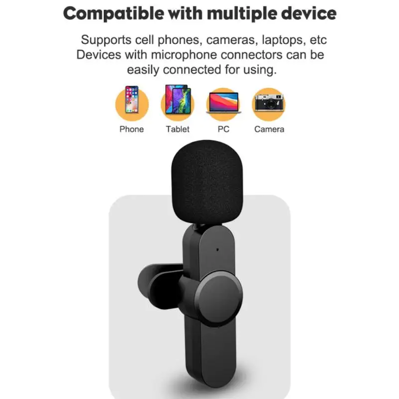 Wireless Lavalier Microphone Portable Audio Video Recording Mini Type-C Mic For Android Live Broadcast Gaming Phone Microphone 
Wireless Lavalier Microphone Portable Audio Video Recording Mini Type-C Mic For Android Live Broadcast Gaming Phone Microphone