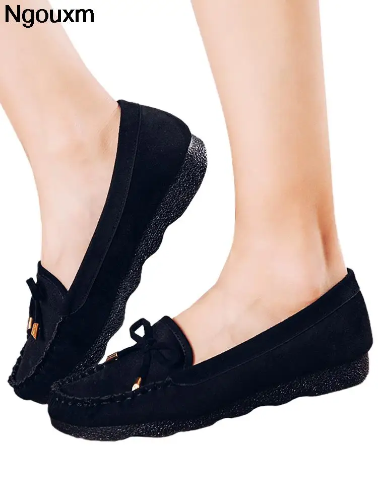 Ngouxm Women Loafers Shoes Butterfly Knot Suede Ballerina Flats Leather Spring Autumn Sweet Casual lady Slip On Moccasins
Ngouxm Women Loafers Shoes Butterfly Knot Suede Ballerina Flats Leather Spring Autumn Sweet Casual lady Slip On Moccasins