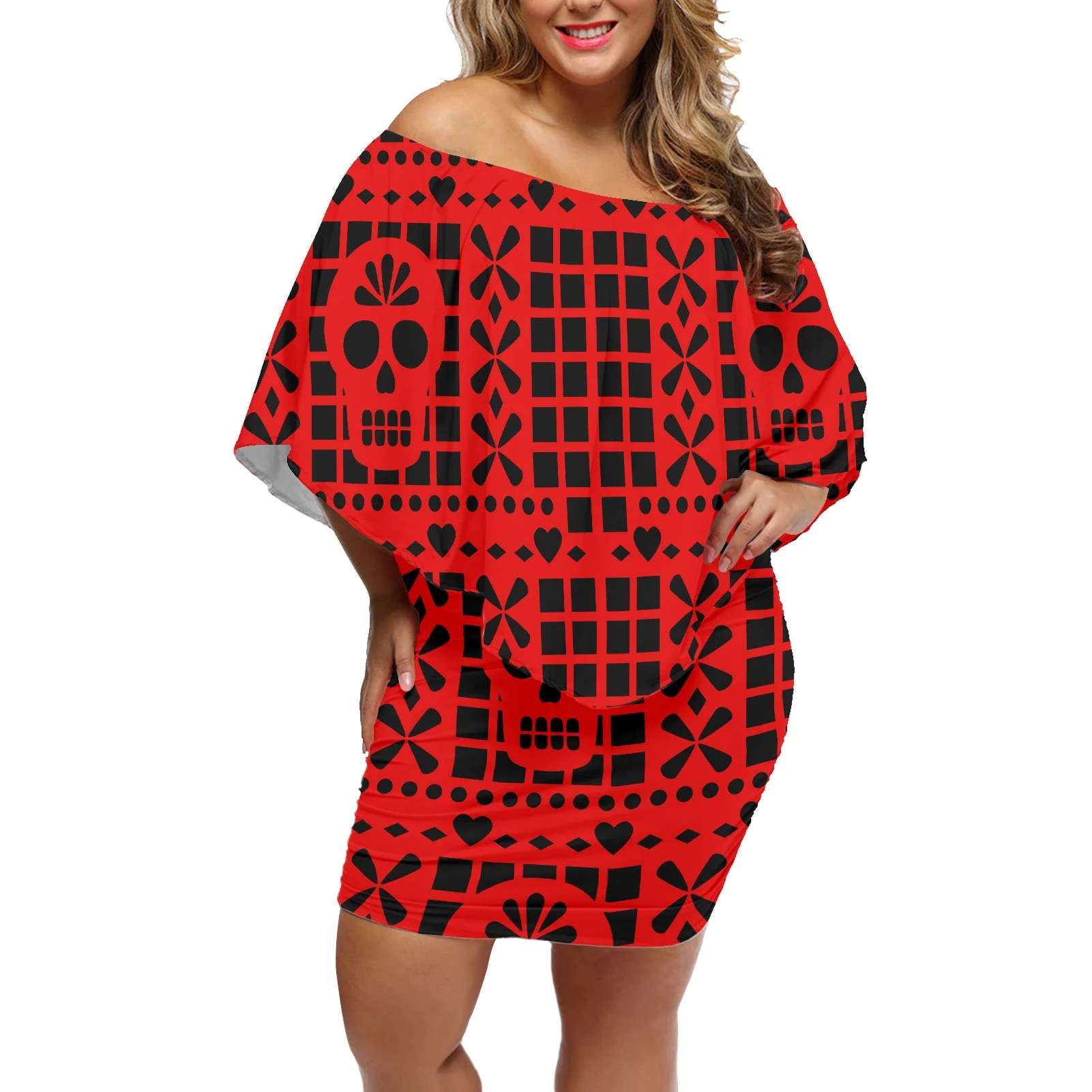 Women Off Shoulder Dress Sugar Bone Design Women Summer Casual Plus Size Sexy Dress Fashion Party Ruffle Tight Red Evening Dress
Women Off Shoulder Dress Sugar Bone Design Women Summer Casual Plus Size Sexy Dress Fashion Party Ruffle Tight Red Evening Dress