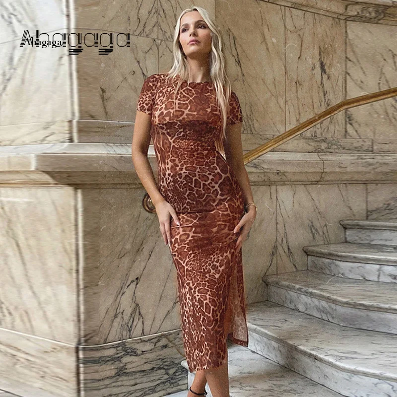 AHAgaga Sexy Mesh Leopard Print Midi Dresses Female Robe 2022 Spring Sleeveless O-neck See through Side Split Party Dress Casual
AHAgaga Sexy Mesh Leopard Print Midi Dresses Female Robe 2022 Spring Sleeveless O-neck See through Side Split Party Dress Casual