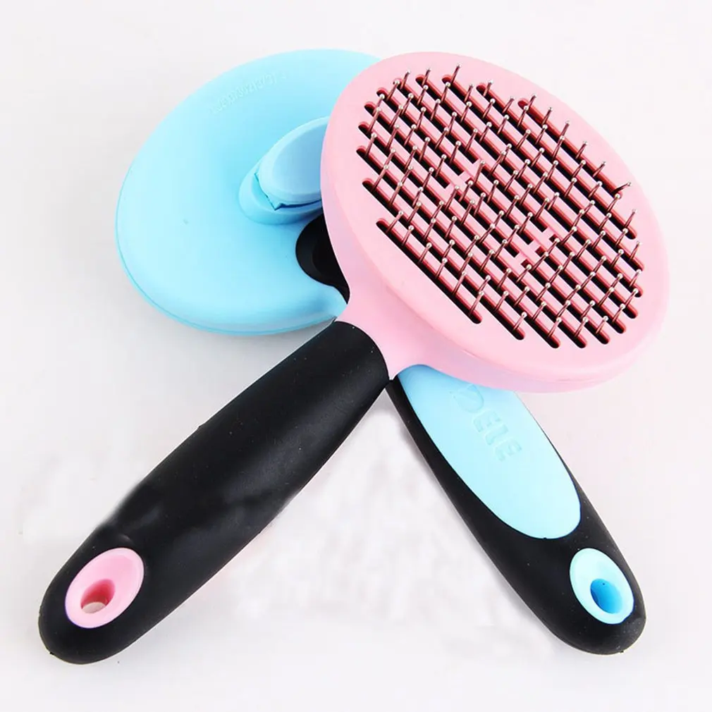 Pet Comb Self Cleaning Brush Professional Grooming for Dogs and Cats Quick Clean Short Medium Hair Removal Accessories | Дом и сад
