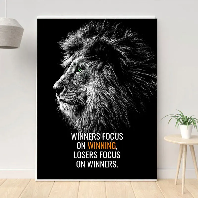 Lion Animal Canvas Poster Motivational Quotes Wall Art Print Painting Nordic Style Decorative Picture Modern Home Room Decor
Lion Animal Canvas Poster Motivational Quotes Wall Art Print Painting Nordic Style Decorative Picture Modern Home Room Decor