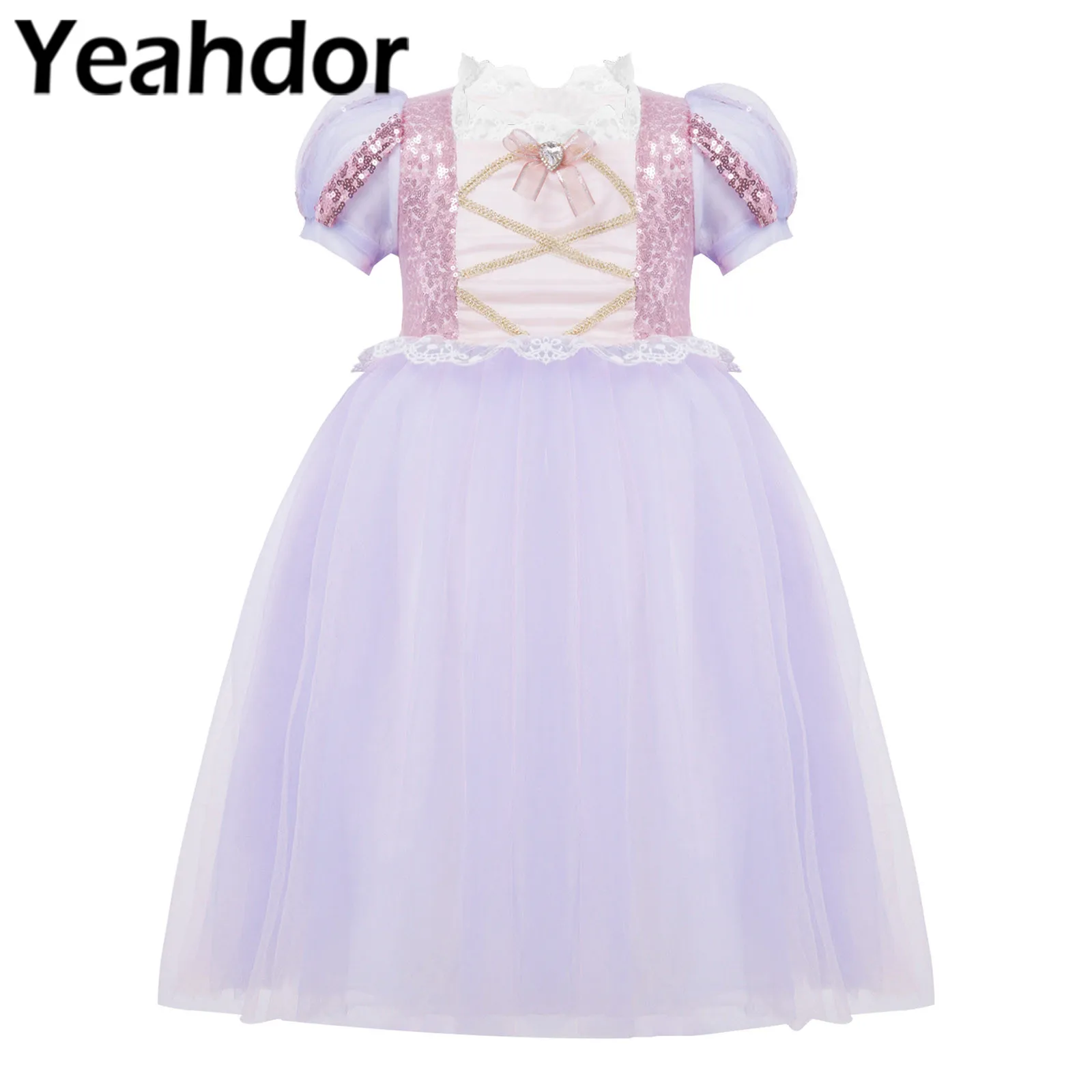 Flower Girls Dress Lace Trim Sequins Rhinestone Party Dress Kids Dresses for Girl Birthday Wedding Cosplay Costumes Filles Robes
Flower Girls Dress Lace Trim Sequins Rhinestone Party Dress Kids Dresses for Girl Birthday Wedding Cosplay Costumes Filles Robes